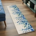 thumbnail image 3 of Spring Blue Floral 2'x6' Runner Rugs for Hallway Kitchen Bedside Non Slip, Farmhouse Weeping Floral Leaves Burlap Entryway Rug Runners with Rubber Backing, Long Carpet Runner for Laundry Room, 3 of 8