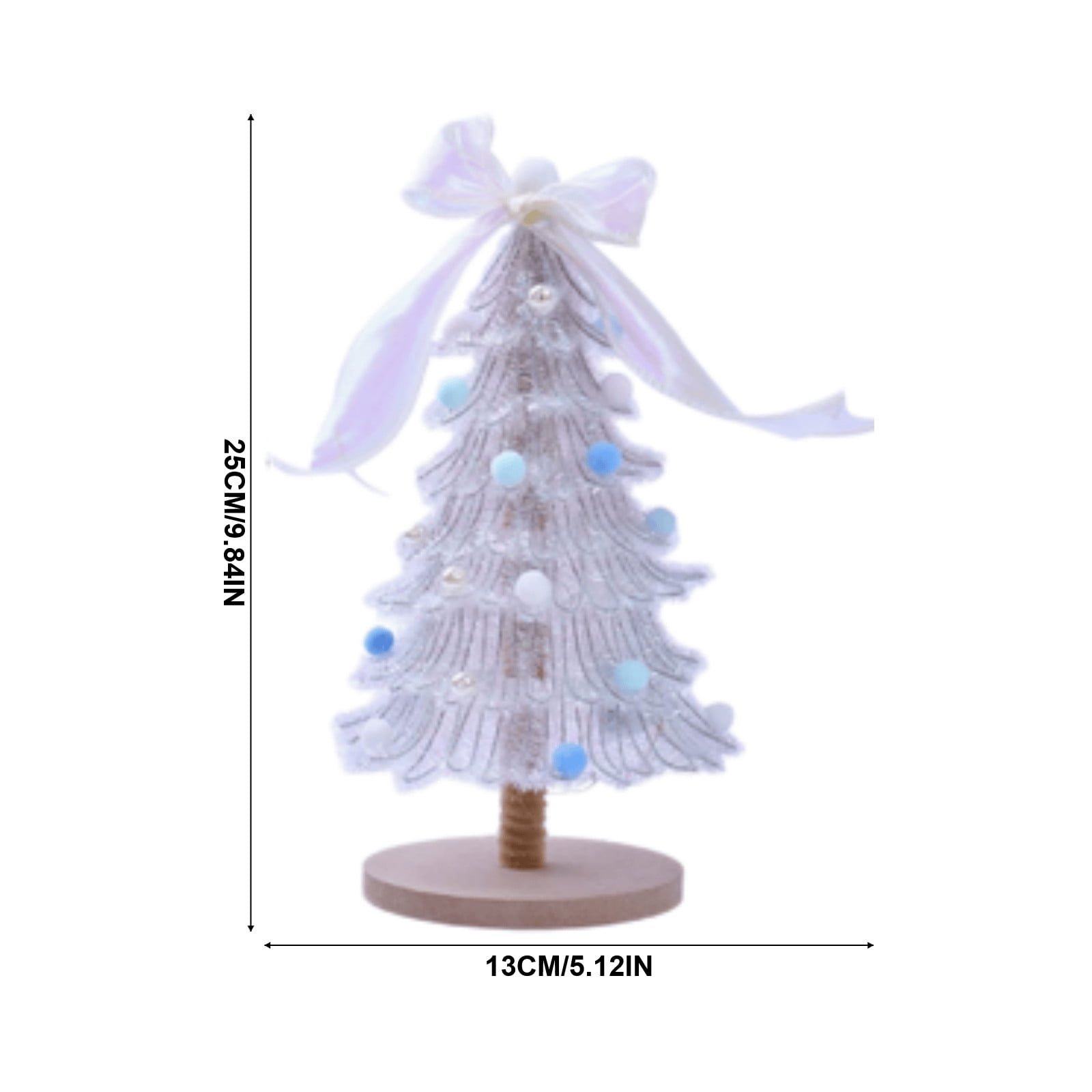 DIY Christmas Tree Craft Kit - Handmade Tabletop Decor Set for Desk Shelf and Holiday Decor