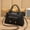 Black, variant on Sales Today Clearance! Women's Fashion Shoulder Handbag, High Capacity Zipper Bag, Solid Color Dual Purpose Purse, Stylish Shoulder Bag, Tote Bag for Everyday Use Deals of The Day Clearance!