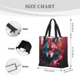 thumbnail image 3 of Fotbe Red Flame Wolf Head Bolsa Tote con Estampado para Mujer, Bolsos con Cremallera, Bolsa de Hombro Casual de Gran Capacidad con Bolsillos Internos, 3 of 7