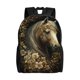thumbnail image 1 of Fotbe Palatial Gold Pattern Horse Mochila de Viaje para Laptop, Mochila Ejecutiva Delgada y Resistente 15.6", 1 of 8