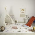 thumbnail image 3 of Rug Branch Kids Soft Steps Playtime Unicorns, Castle, Road Map White Blue Indoor Soft Area Rug - 5x7, 3 of 6