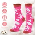 thumbnail image 3 of Loritta 6 Pairs Womens Crew Socks Cotton Novelty Socks Colorful Funny Socks Valentine's Day Gifts, Size 5-9, 3 of 6