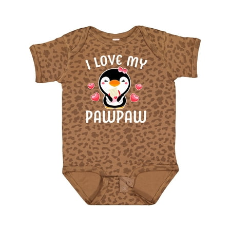 

Inktastic I Love My Pawpaw with Cute Penguin and Hearts Gift Baby Girl Bodysuit