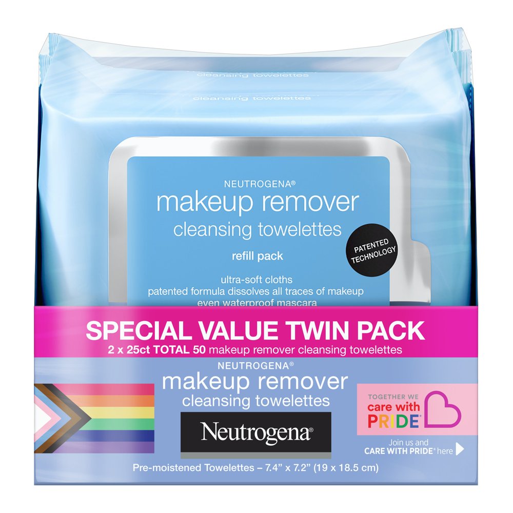 Neutrogena Makeup Remover Care with Pride Face Wipes, 25 ct., 2 Pack