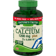 Absorbable Calcium 1200 mg with Vitamin D3 5000 IU  | 120 Softgels | Calcium Carbonate Supplement | Non-GMO Gluten Free | Nature's Truth
