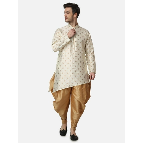 Mens Desginer Silk Blend Printed Indian Bollywood Ethnic Wear Kurta Harems