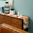 thumbnail image 3 of Burnt Orange Waves Table Runner Cotton Linen 120 Inch Holiday Dresser Scarves, Ombre Sea Ripples Shabby Beach Tablerunner for Kitchen Coffee Dining Bedroom Living Room Dinner Scarf Décor 13''x120'', 3 of 9