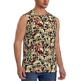 thumbnail image 2 of Bixox Men's Skulls1 Printed Shirt Sleeveless Fitness Tank Top-Medium, 2 of 7