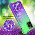 thumbnail image 3 of Shiny Flowing Glitter Liquid Bumper Case For Reiko brand for Iphone 12 Pro Max In Green, 3 of 3