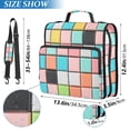 thumbnail image 2 of FORMRS Zipper Binder with Shoulder Strap 2-inch Ring 500 Sheet Capacity File Bag, Colorful Checkered Pattern, 2 of 5