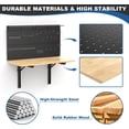 thumbnail image 5 of Wall Mounted Workbench with Pegboard  Folding Down Work Table Metal Pegboard Wall Organizer for Garage  Workshop, 5 of 7