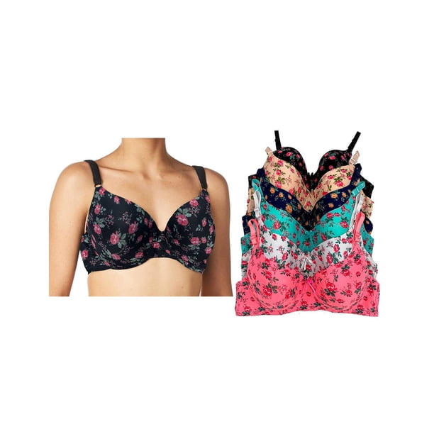 Paquete Con 6 Brasier Tatys Fashion Copa Dd, Pack Con 6 Colores Diferentes