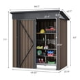 thumbnail image 2 of Uforic 5X3 FT Outdoor Storage Shed,Metal Garden Sheds Storage with Single Lockable Door & Air Vent, for Backyard, Garden,Brown, 2 of 5