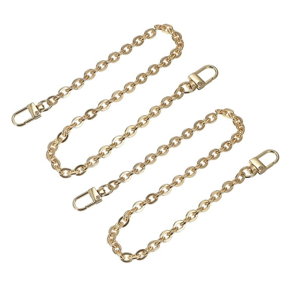 Uxcell 16"x0.28" Purse Chain Strap, 2Pack Purse Handle Shoulder Bags Replacement Strap, Gold