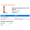 thumbnail image 2 of Oil Filter - Compatible with 2016 - 2023 BMW 740i 2017 2018 2019 2020 2021 2022, 2 of 2