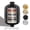 Black, variant on unbranded 24 Stage Shower Filter, Classic Round Chrome/Black, Wall-Mounted, Rainfall Design, Chlorine & Residual Chlorine Removal, Water Softener, Skin & Hair Care, Easy Installation & Replacement