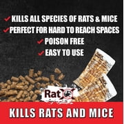 RatX Non-Toxic Rodent Killer Throw Packs, Naturally Derived Pellets, 3-Pack