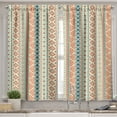 thumbnail image 2 of Ambesonne African Valance & Curtain, Folk Borders, 55"x45", Orange Blue Pale Yellow, 2 of 6