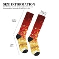 thumbnail image 4 of Rateoe Red Gold Glitter Compression Socks for Women and Men 20-30mmHg-Circulation Support Socks Knee High Nurse Pregnant Running Medical and Travel Athletic, 4 of 7