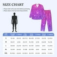 thumbnail image 6 of Bingfone Men'S Pajama Set 2 Piece Loungewear Pjs, Long Sleeve With Pajama Pants-Pink Purple Glitter, 6 of 9