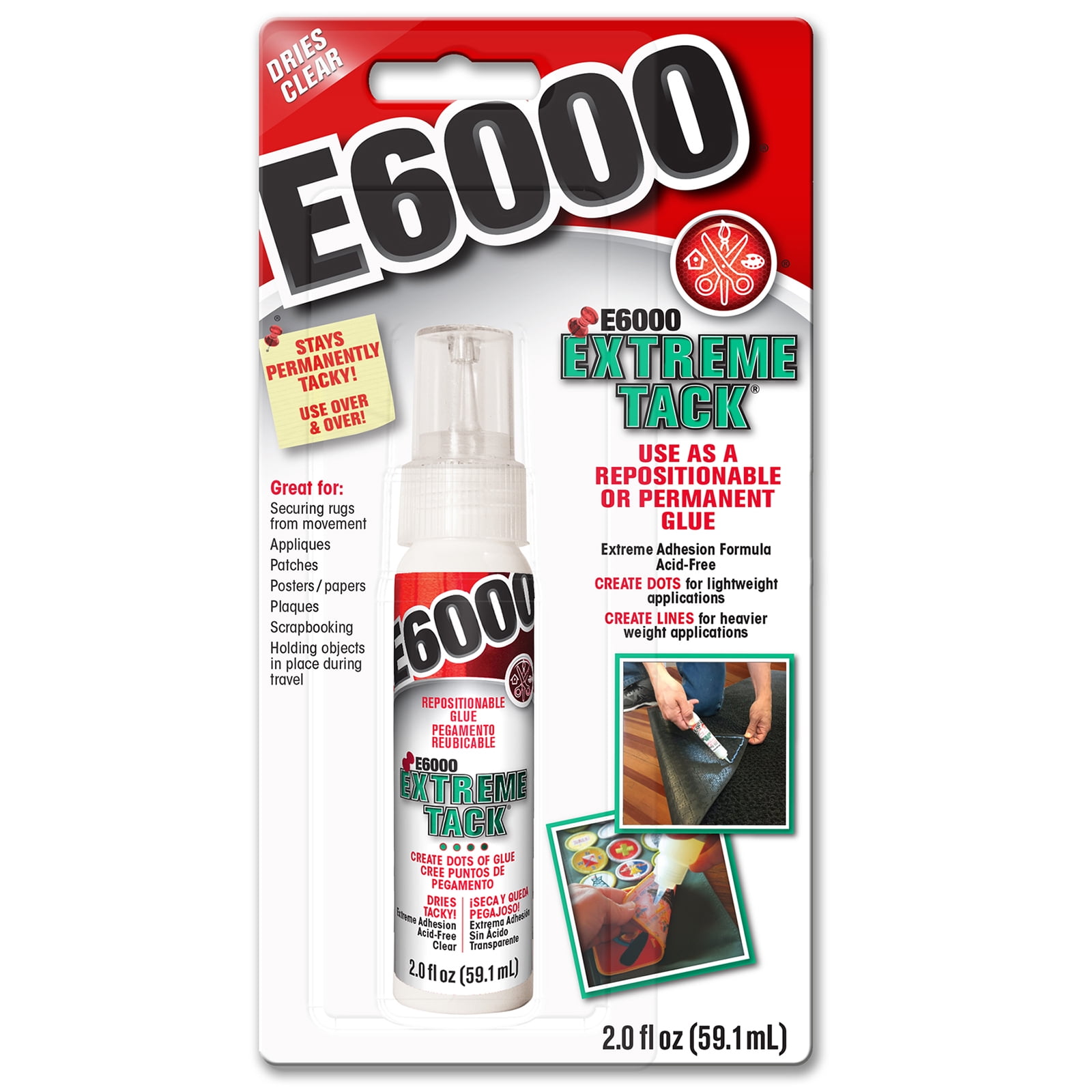 E6000 Extreme Tack Glue, 8 Pack