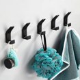 thumbnail image 4 of Bathroom Coat Hook 5pcs Black Double Towel Hook Bathroom Coat Hook Coat Hat Hook Bedroom Living Room, 4 of 4