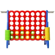 SDADI Giant 64 Inch 4-In-A-Row Game and Basketball Floor Game, Blue and Red