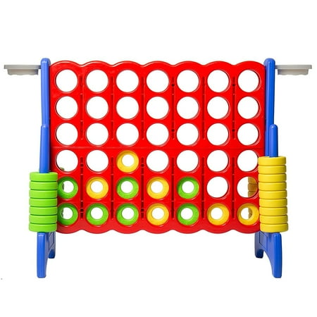 SDADI Giant 64 Inch 4-In-A-Row Game and Basketball Floor Game, Blue and Red