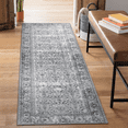 thumbnail image 2 of Wellington Boho Oriental Medallion Indoor Runner Rug, Charcoal, 2' 6" x 7' 6", 2 of 5