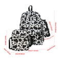 thumbnail image 2 of HUISZJ 3-In-1 School Bag Set, Cow Pattern Bookbag with Lunch Box, School Backpack Set for School Women College (Style 1), 2 of 7
