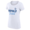 thumbnail image 2 of Women's G-III 4Her by Carl Banks  White Kansas City Royals Team Graphic Fitted T-Shirt, 2 of 3