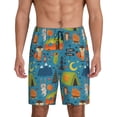 thumbnail image 2 of Picia Animals In Camping Pajama Shorts for Men, Men's Pajama Bottoms, Sleepwear,Short Pajama Pants-Medium, 2 of 9