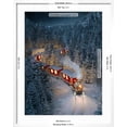 thumbnail image 5 of Art.com Amazing Cute Christmas Train Goes through Fantastic Winter Forest in North Pole. Unusual Christmas Art Print by Vadim Georgiev, White Frame Wall Art, 23" x 29", 5 of 5