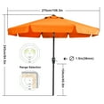 thumbnail image 2 of MASTERCANOPY 9ft Patio Market Umbrella with Valance, Tilt and Crank, Orange, 2 of 6