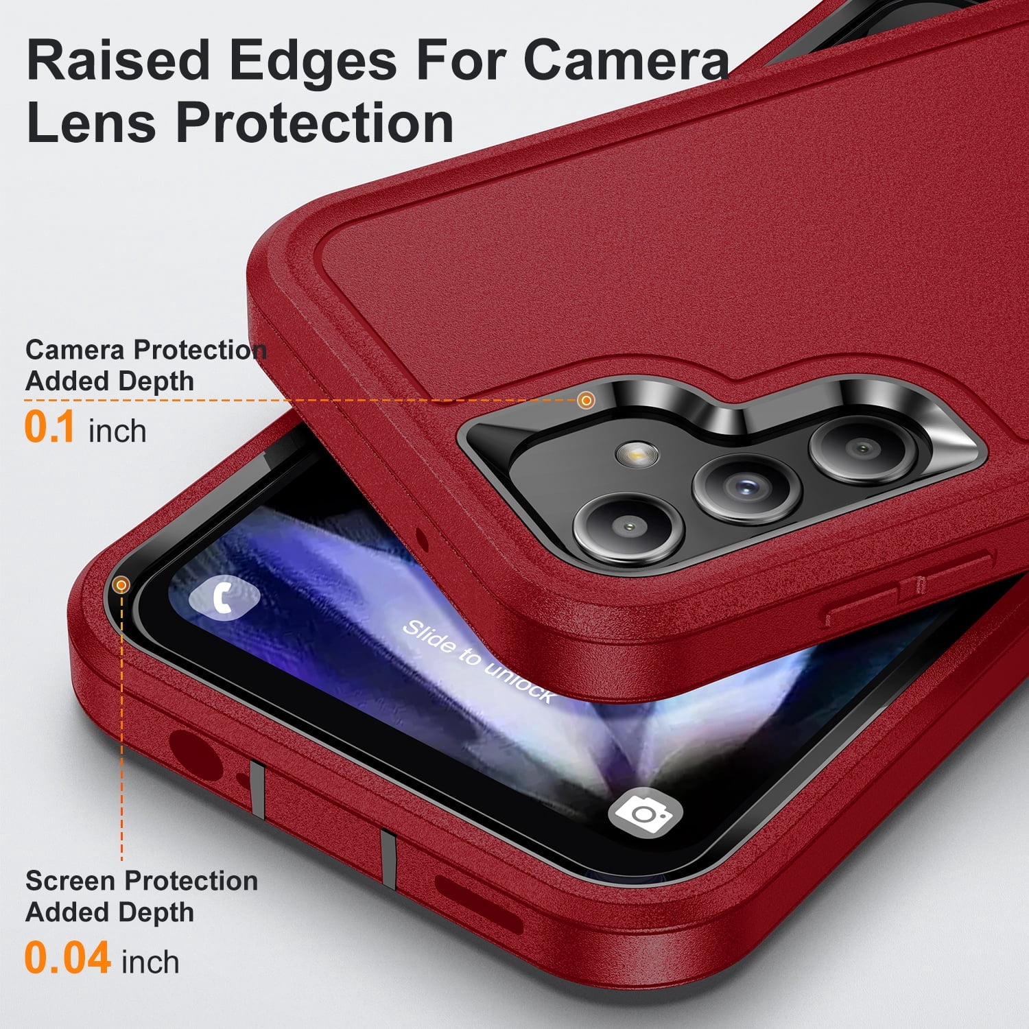 New Case for Samsung Galaxy A54 5G 6.4 inch,Heavy Duty 3 Layer Military Protection with Hidden Kickstand Shock Resistant Armor Hybrid Bumper Rugged Rubber Phone Cover,7 Color