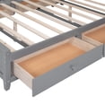 thumbnail image 3 of Bellemave Full Size Platform Bed Frame with Four Storage Drawers Underneath and Built-in Cabinet, Bookcase Headboard, Wood Cabinet Bed for Teens, Adults (Gray), 3 of 10