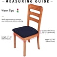 thumbnail image 4 of Chair Seat Covers, Dining Room Chair Seat Covers with Ties, Stretch Solid Chair Covers Protectors for Dining Room Kitchen Chairs (Set of 6, Navy Blue), 4 of 8