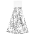 thumbnail image 7 of Haosy 2 Pack Kitchen Wash Cloths with Hanging Loops Absorbent Absorbent Quick Drying Hand Towels, Lines Roses, 7 of 7