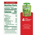thumbnail image 3 of GoGo squeeZ Applesauce and Fruit Puree, Apple Strawberry Snack Pouches, 3.2 oz, 4 Pack, 3 of 9