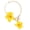 Yellow, variant on Elegant Snake Bone Chain Anklet With 3D Flower Charm Summer Foot Jewelry Gift