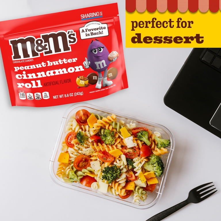 M&M's Peanut Butter Cinnamon Roll Chocolate Candy, Sharing Size