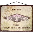 thumbnail image 1 of 8x10 Retro Family Sign - I'm Called Grandmama Because I'm Way Too Cool To Be Called Grandmother - Vintage Style Hanging Wall Art, Home Décor Mother's Day Gift for Grandma, 1 of 1