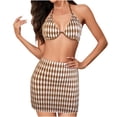 thumbnail image 2 of LSLJS Women's Swimsuit Sun Protection Bikini Three Piece Set Sexy Strapless Tassel Beach Swimsuit Women's Split Body Swimsuit Set, Bikini Sets for Women, 2 of 8