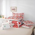 thumbnail image 5 of Castle Fairy Teens Santa Claus 7 Pieces Bedding Comforter Set,Merry Christmas Full Bedding Set Lightweight,Geometric Plaid Fitted Sheet Flat Sheet,Breathable Home Decor, 5 of 7