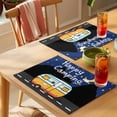 thumbnail image 4 of Cartoon RV Placemats Set&nbsp;of 1 Happy Camping Moon Star Nights Mountain Heat Insulation Washable Place Mats, Non-Slip Table Mats for Dining Table Party Kitchen Decor,13x19 Inch, 4 of 9