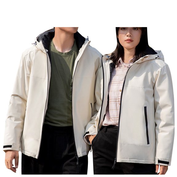 KIHOUT Women's Long Sleeve Warm Jacket Deals Womens Winter Warm Outdoor Leisure Charge Coat Men's And Women's Windproof And Rainproof Mountaineering Suit Group Purchase Work Suit