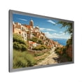 thumbnail image 2 of Designart "Coastal Charm Italian Village I" Landscapes Framed Wall Art Decor - Global Green Landscape Italy Entryway Framed Wall Art, 2 of 6