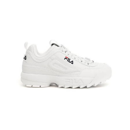 FILA Ladies White Disruptor Low Top Sneakers, Brand Size 5.5