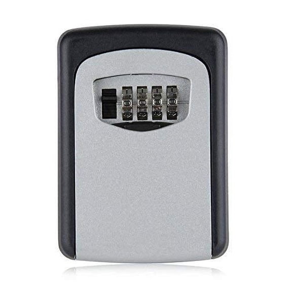 K-Cliffs Heavy Duty Wall Mount Key Lock Box 4 Digit Combination  Realtor's Open House Holds up to 5 Keys, Metal, Unisex
